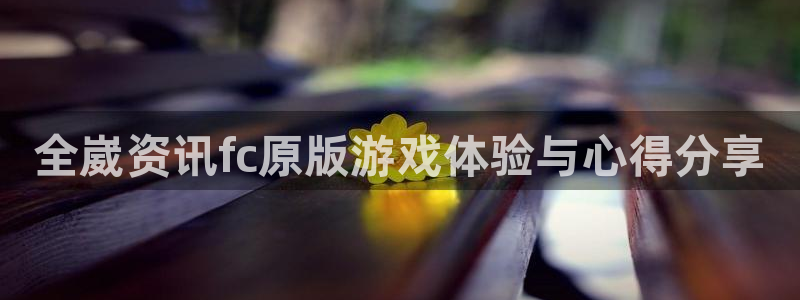 长征娱乐平台登录：全崴资讯fc原版游戏体验与心得分享